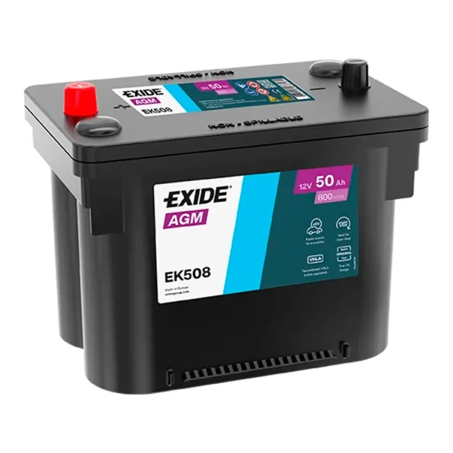 Автомобільний акумулятор EXIDE AGM 6CT-50Ah Start-Stop Аз (EK508)