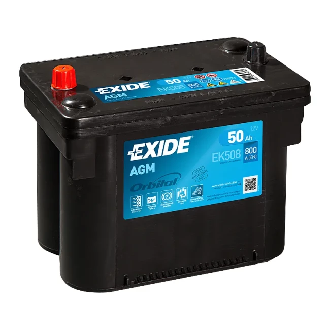 Автомобільний акумулятор EXIDE AGM 6CT-50Ah Start-Stop Аз (EK508)