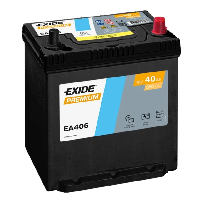 Автомобільний акумулятор EXIDE Premium 6СТ-40Ah АзЕ (EA406)