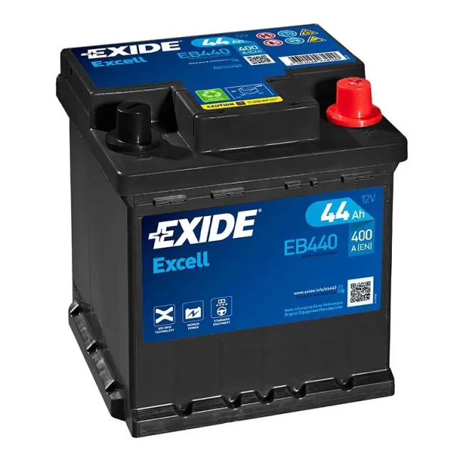 Автомобільний акумулятор EXIDE Excell 6СТ-44Ah АзЕ (EB440)