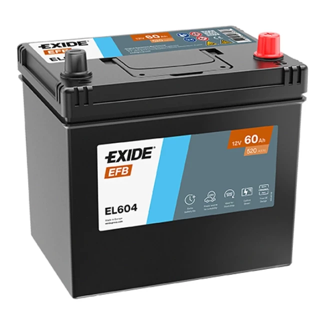 Автомобільний акумулятор EXIDE EFB 6СТ-60Ah Start-Stop АзЕ (EL604)