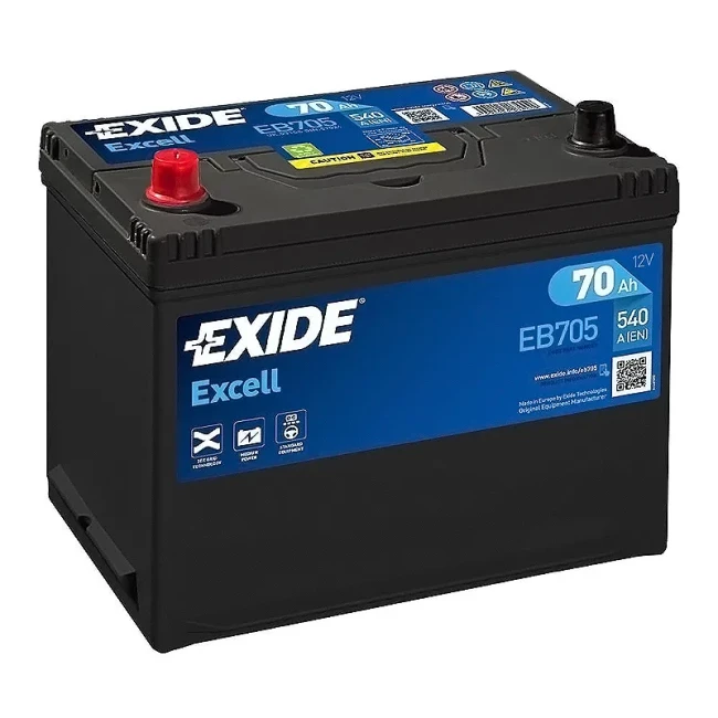 Автомобільний акумулятор EXIDE Excell 6СТ-70Ah Аз (EB705)