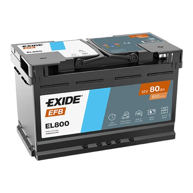 Автомобильный аккумулятор EXIDE EFB 6СТ-80Ah Start-Stop АзЕ (EL800)