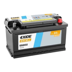 Автомобильный аккумулятор EXIDE Excell 6СТ-80Ah АзЕ 700A (EN) EB802 (76230)