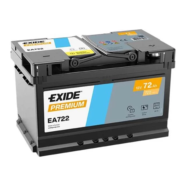 Автомобільний акумулятор EXIDE Premium 6СТ-72Ah АзЕ (EA722)