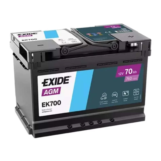 Автомобильный аккумулятор EXIDE AGM 6СТ-70Ah Start-Stop АзЕ (EK700)