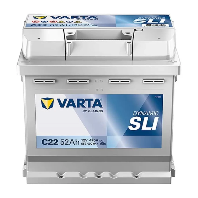 Автомобильный аккумулятор VARTA Blue Dynamic C22 6CT-52Ah АзЕ (552400047) Автомобильный аккумулятор VARTA Blue Dynamic C22 6CT-52Ah АзЕ (552400047)