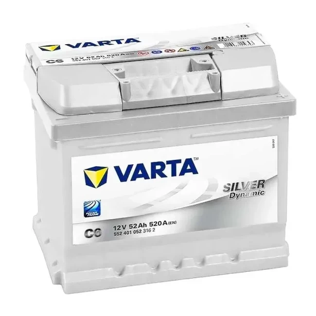 Автомобільний акумулятор VARTA Silver Dynamic C6 6CT-52Ah АзЕ (552401052)