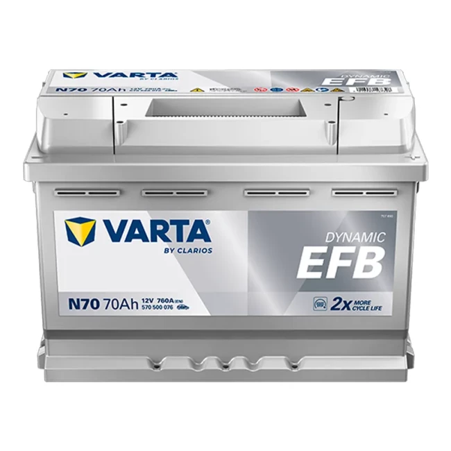 Автомобільний акумулятор VARTA Blue Dynamic EFB N70 6CT-70Ah АзЕ (570500076)