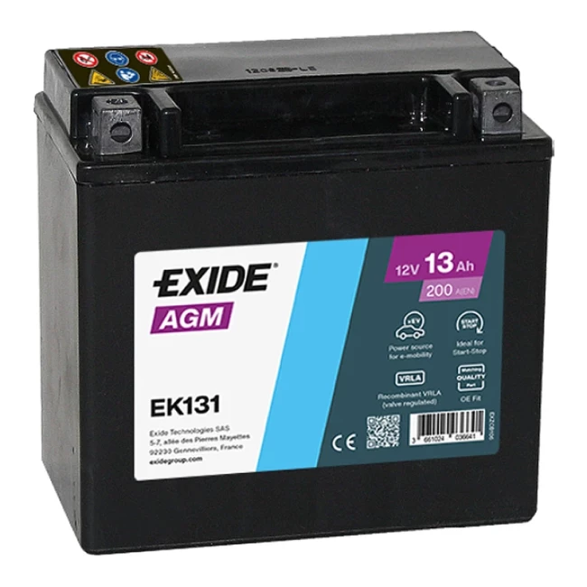 Мото аккумулятор EXIDE Start-Stop Auxiliary 6СТ-13Ah Аз (EK131)