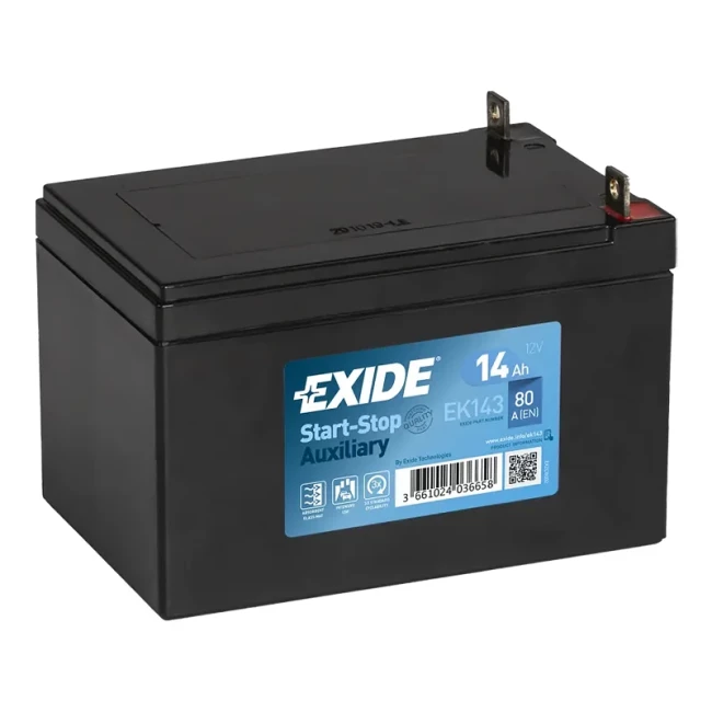 Автомобільний акумулятор EXIDE Start-Stop AGM AUXILIARY 6СТ-14Аh Аз (EK143)