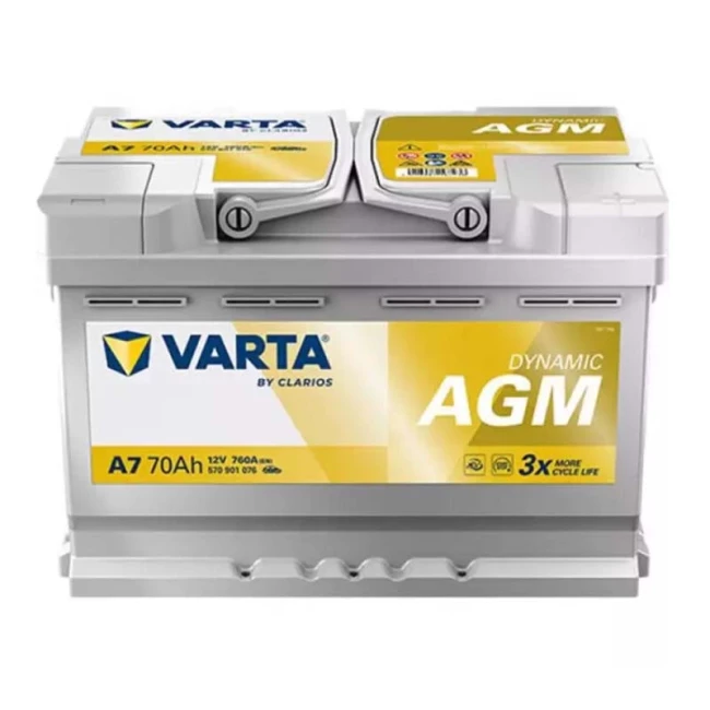 Автомобільний акумулятор VARTA Silver Dynamic AGM A7/E39 6CT-70Ah АзЕ (570901076)
