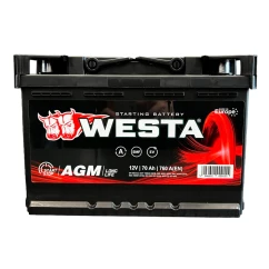 Автомобильный аккумулятор WESTA 6CT-70Ah АзЕ (AGM70)