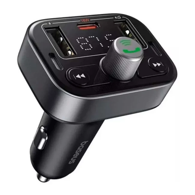 FM-трансмітер Baseus Launcher S-09 Pro 35W Type-C+2USB чорний (C10762200113-00/542770001) FM-трансмітер Baseus Launcher S-09 Pro 35W Type-C+2USB чорний (C10762200113-00/542770001)