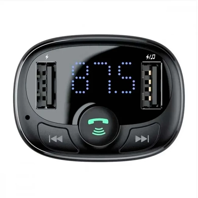 FM-трансмітер Baseus Launcher S-09A 10W 2USB чорний (CCMT000001/235140001)