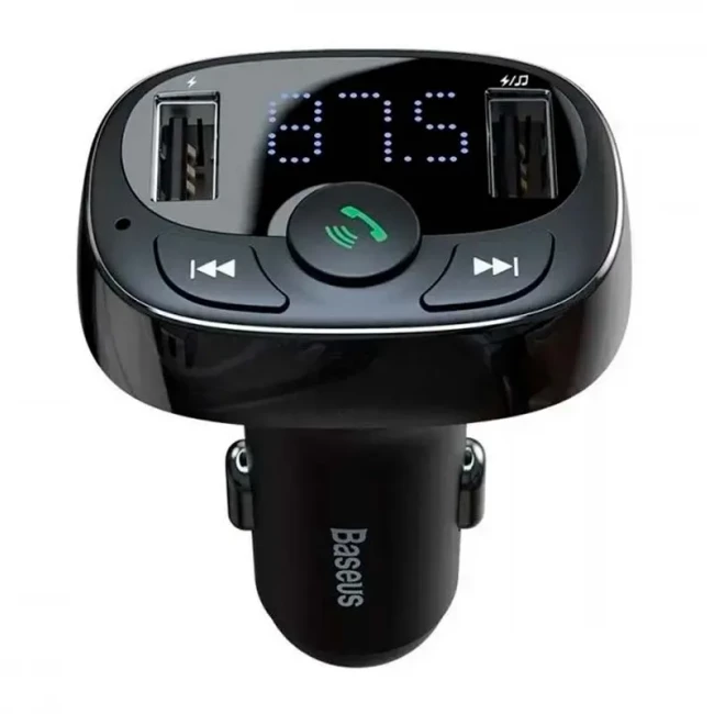 FM-трансмітер Baseus Launcher S-09A 10W 2USB чорний (CCMT000001/235140001)