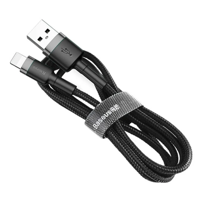 Кабель Baseus Cafule Cable USB to Lightning 1.5A Серый/Черный 2м (CALKLF-CG1)