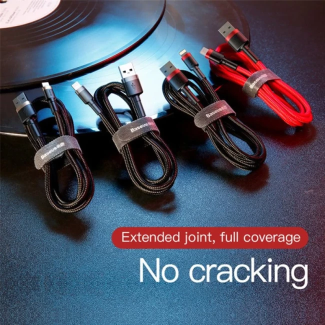 Кабель Baseus Cafule Cable USB to Lightning 1.5A Серый/Черный 2м (CALKLF-CG1)