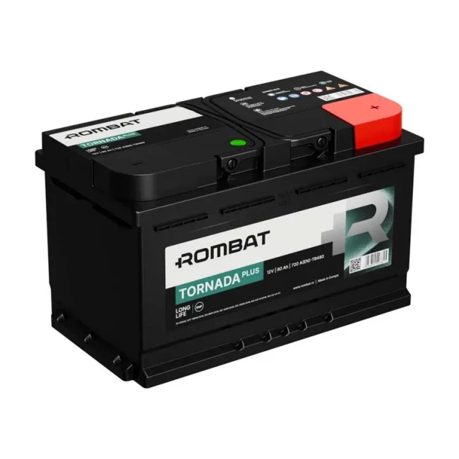 Автомобильный аккумулятор ROMBAT Tornada Plus 6CT-80Ah (TB480N)