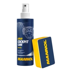 Поліроль для пластику MANNOL Cockpit Care Vanilla 250мл + губка (6149)