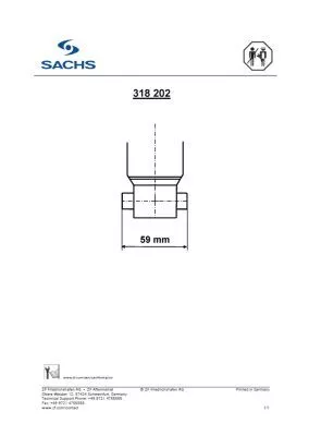 Sachs 318 202 Амортизатор