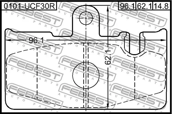 Febest 0101-UCF30R Тормозные колодки