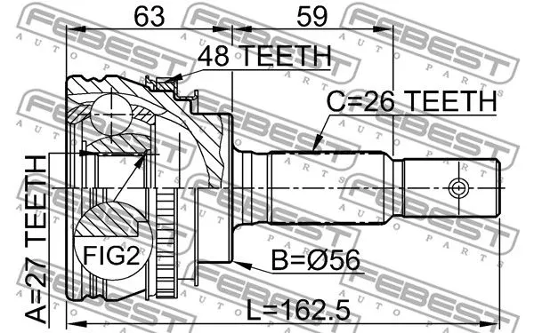 Febest 0110-012A48 ШРУС