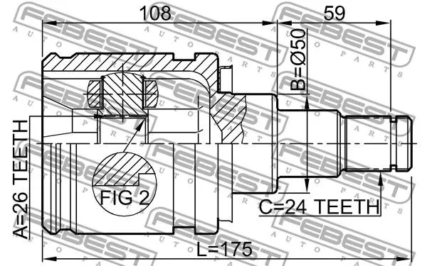Febest 0111-AZT250LH ШРУС