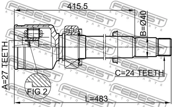 Febest 0111-GSV40RH ШРУС