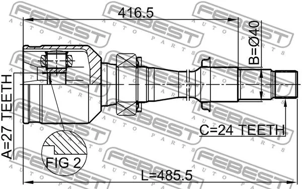 Febest 0111-MCV30RH ШРУС