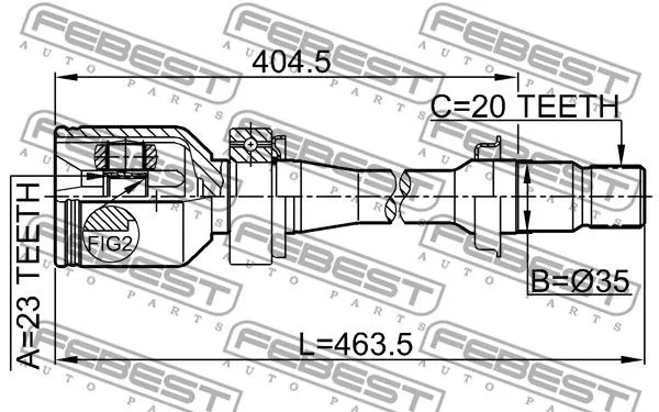 Febest 0111-SXM10RH ШРУС