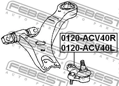 Febest 0120-ACV40L Шаровая опора