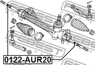Febest 0122-AUR20 Рульова тяга