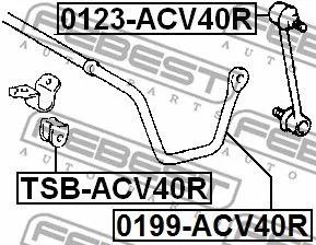 Febest 0123-ACV40R Стойка стабилизатора