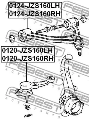 Febest 0124-JZS160LH Рычаг подвески