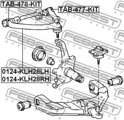 Febest 0124-KLH28RH Рычаг подвески