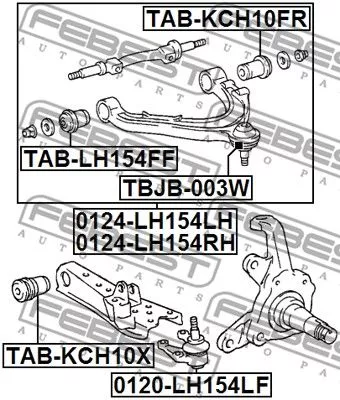 Febest 0124-LH154RH Рычаг подвески
