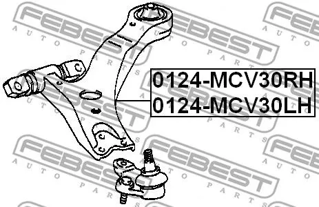 Febest 0124-MCV30LH Рычаг подвески