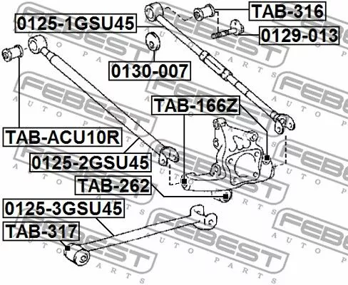 Febest 0125-2GSU45 Ричаг підвески (поперечний, діагональний, продольний)