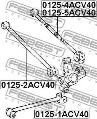 Febest 0125-5ACV40 Рычаг подвески