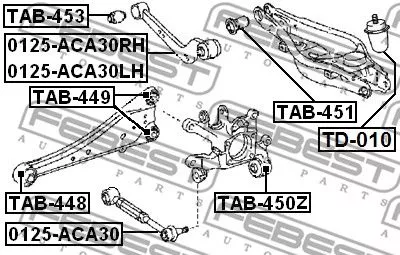 Febest 0125-ACA30LH Рычаг подвески