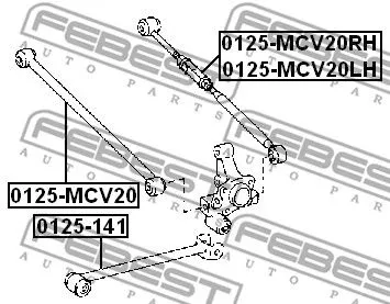 Febest 0125-MCV20LH Рычаг подвески