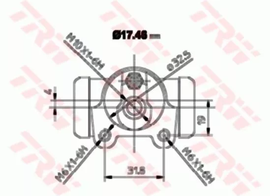 Trw BWA129 Колесный тормозный цилиндр