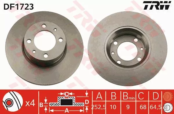 Trw DF1723 Тормозные диски