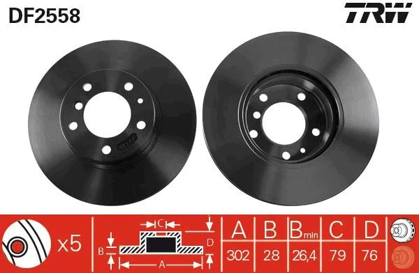 Trw DF2558 Тормозные диски