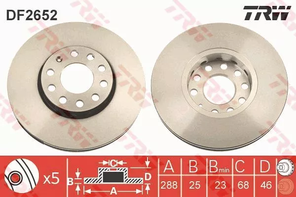 Trw DF2652 Тормозные диски