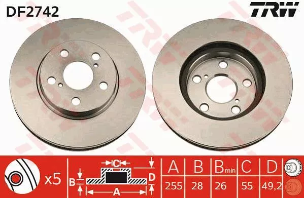 Trw DF2742 Тормозные диски