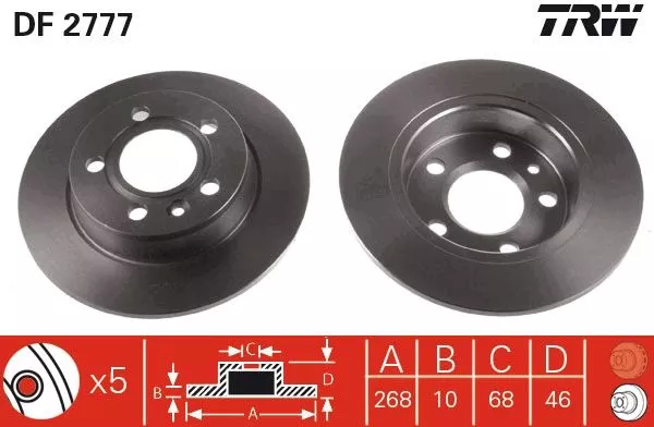 Trw DF2777 Тормозные диски