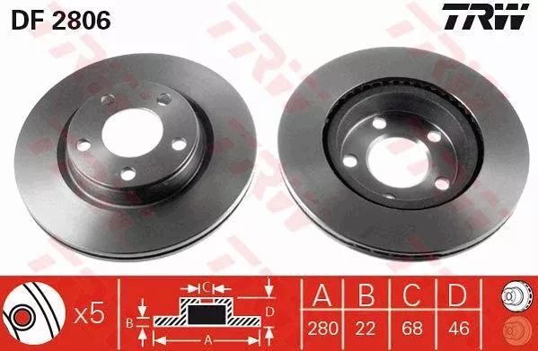 TRW DF2806 Тормозные диски