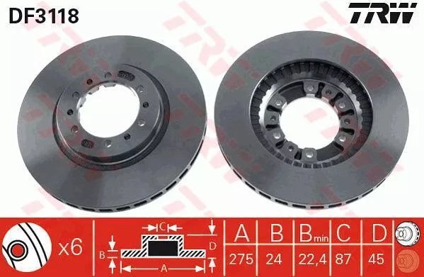 Trw DF3118 Тормозные диски